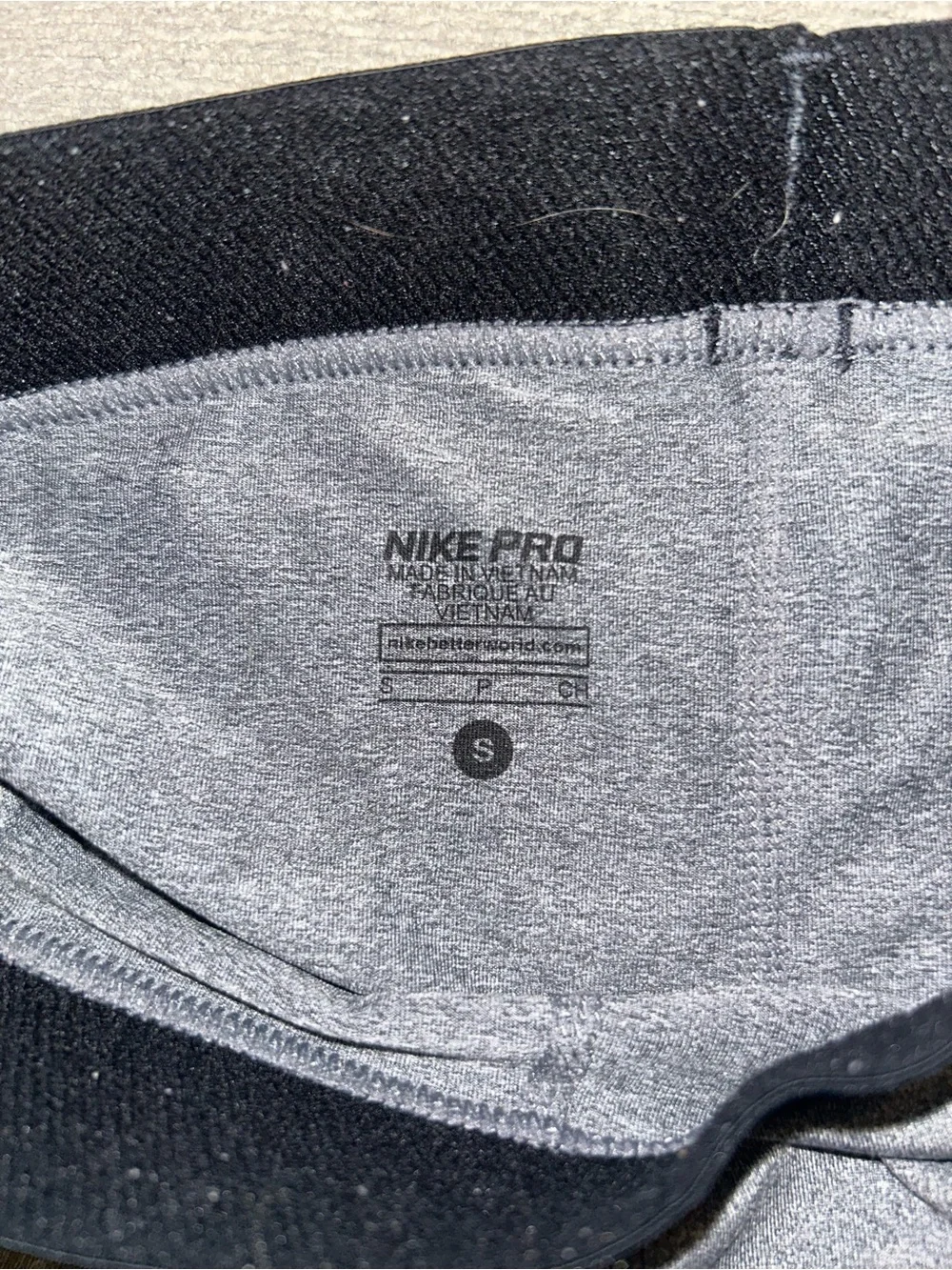 Nike Women's Heather Gray Training Shorts with Black Waistband